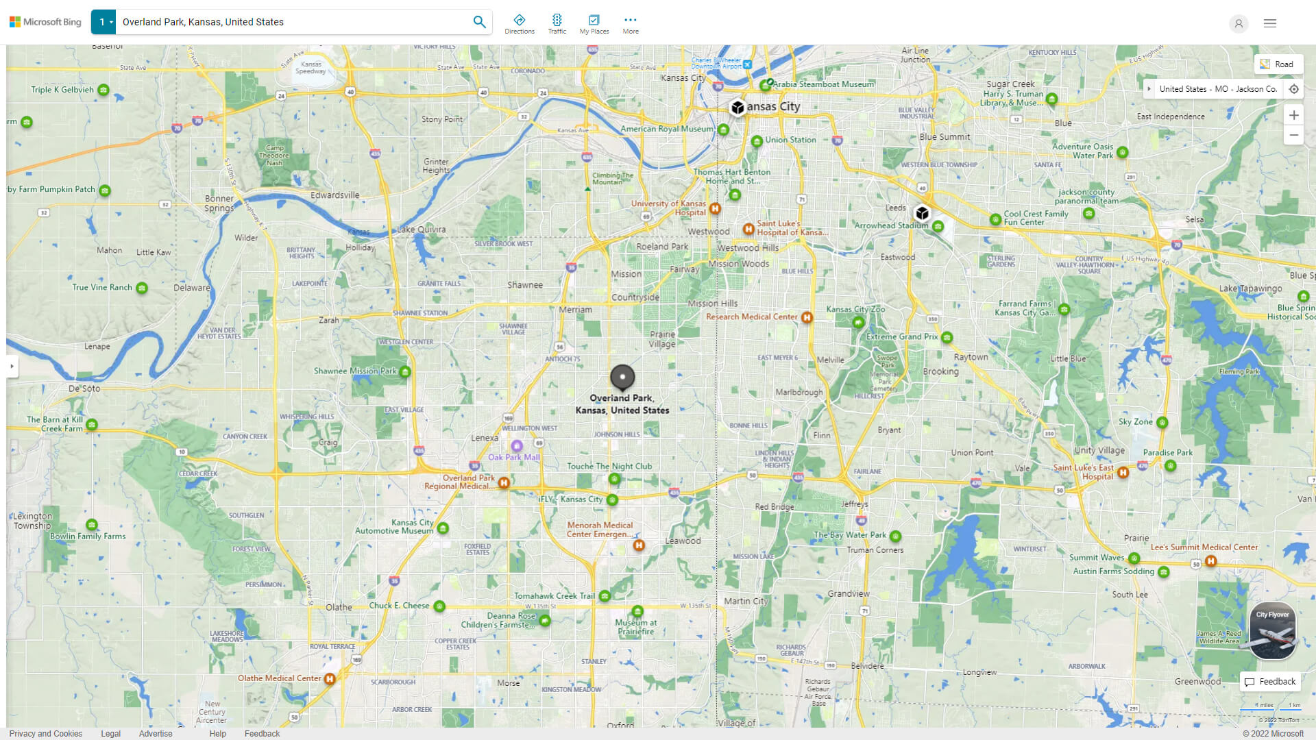 Overland Park Detailed Map